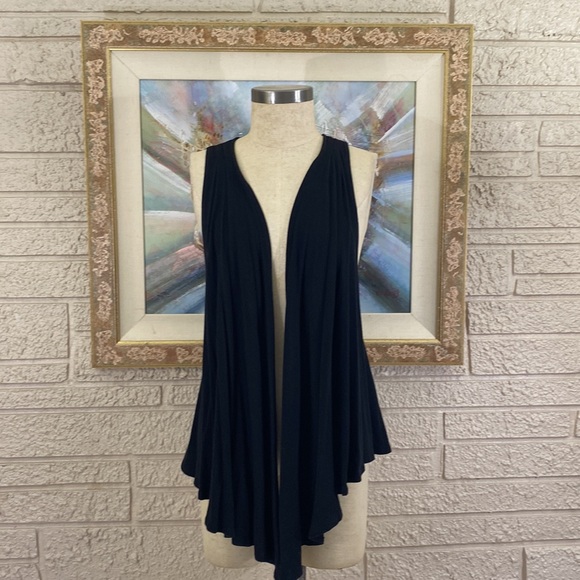 Fibers By Barbara Lesser Cardigan Duster Vest - Picture 4 of 9